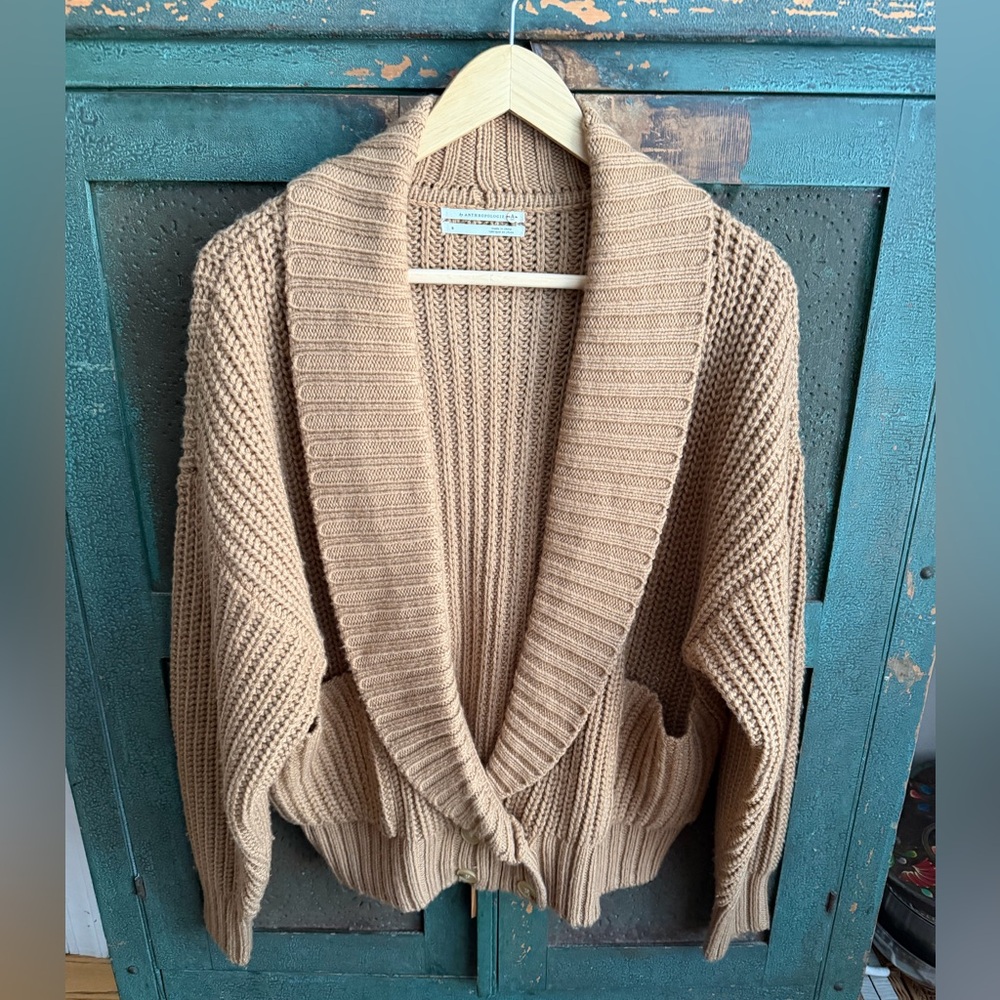 By Anthropologie Deep-V Cardigan - Picture 2 of 6
